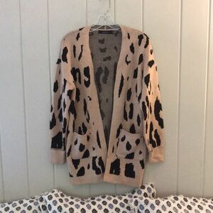 Zesica Animal Print Cardigan Sweater